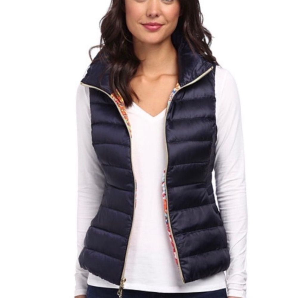 Lilly Pulitzer Packable Allie Vest Midnight Navy
